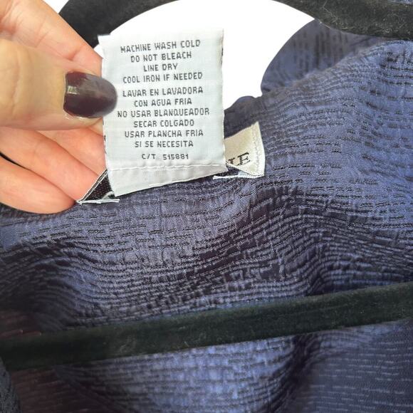 David & Nicole Navy Blue Ruffle Collar Dress Size 10 - Picture 3 of 7